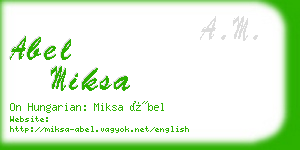 abel miksa business card